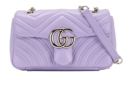 Small GG Marmont, &pound;995, Handbags, Purple, Leather, Front view